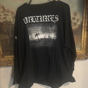 Black Long Sleeve Tee Yeezy VULTURES Album